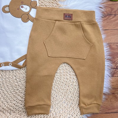 Conj. de Malha 3 peças - Bear - Off White e Caramelo